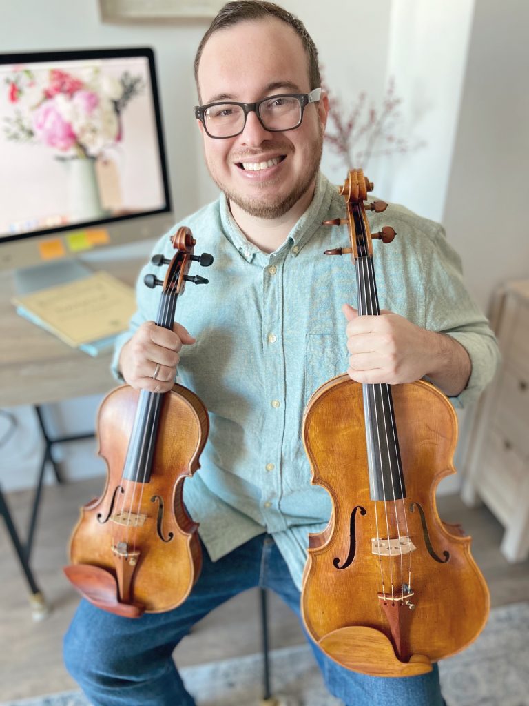 Daniel Lamas with two instruments